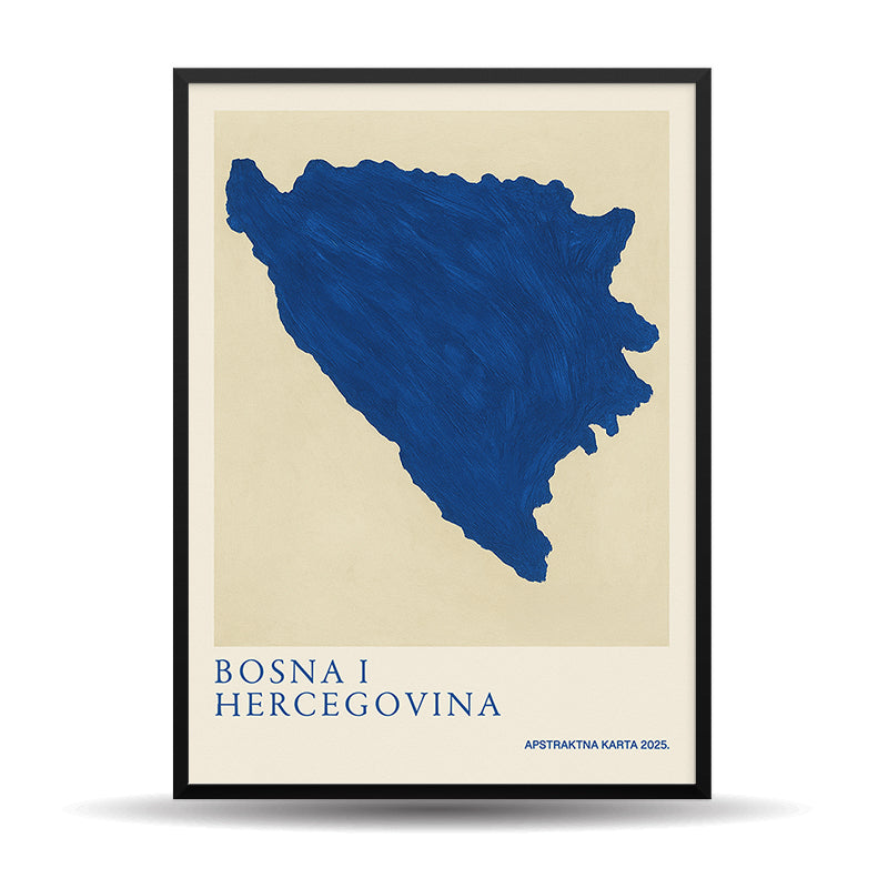 Bosna i Hercegovina - Apstraktna Karta Poster