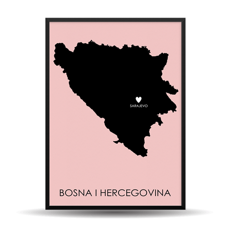 Minimalistic Map (BiH) - (Vaš Grad Na Karti)