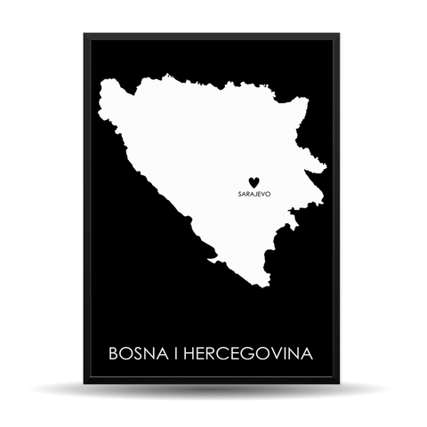 Minimalistic Map (BiH) - (Vaš Grad Na Karti)