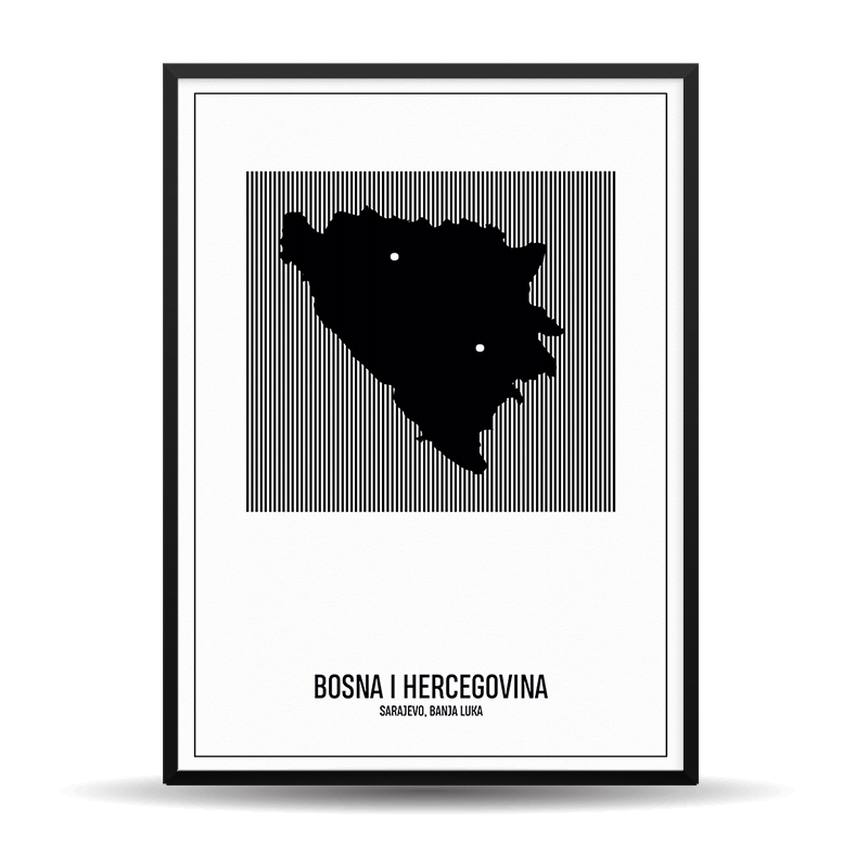 Minimalistic Map (BiH) - (Vaš Grad Na Karti)