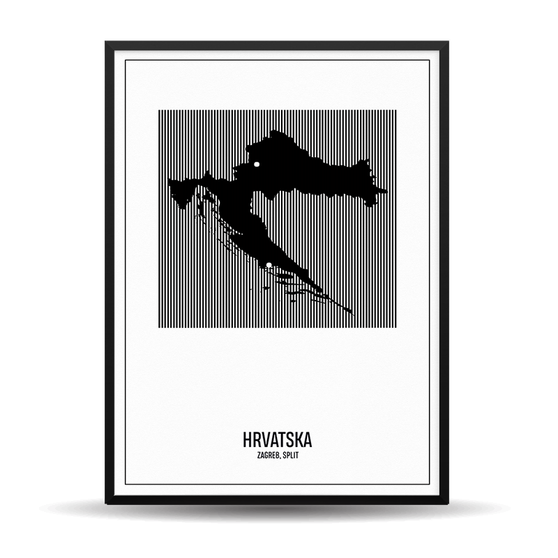 Minimalistic Map (HR) - (Vaš Grad Na Karti)