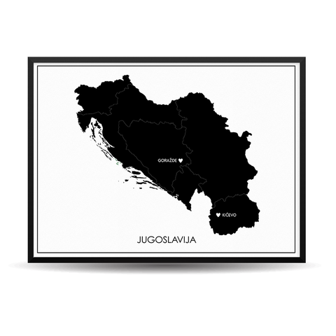Minimalistic Map (BiH) - (Vaš Grad Na Karti)