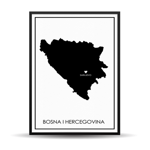 Bosna i Hercegovina - Floral  (Ručno Crtan)
